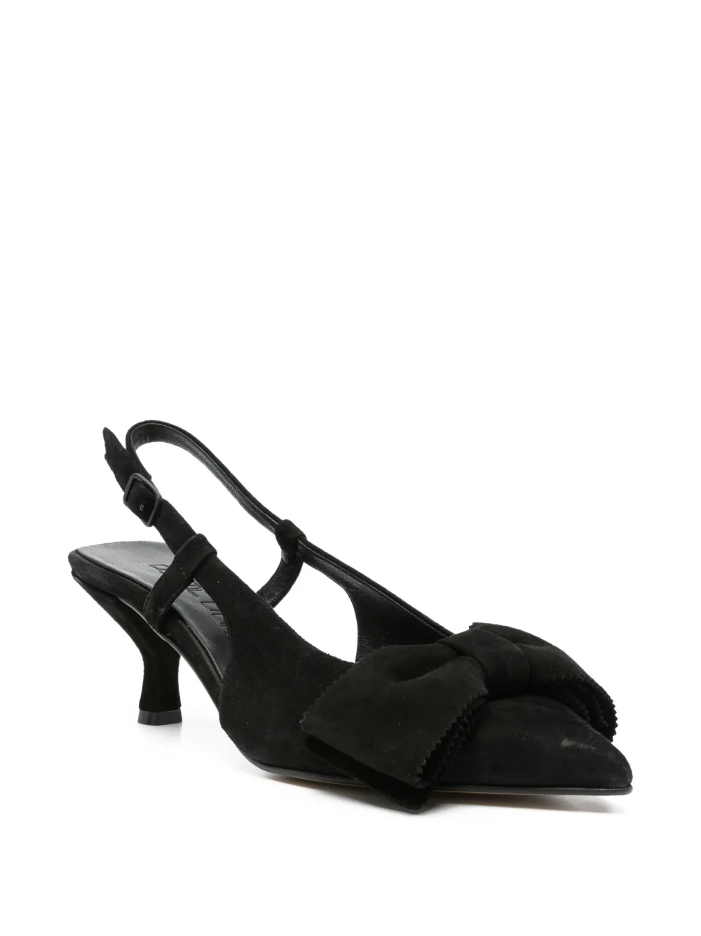 Pomme D´Or Henriette slingback pumps met strikdetail Zwart