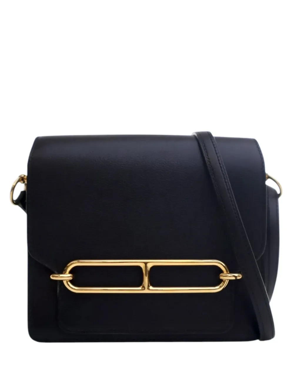 Hermès Pre-Owned 2017 Mini Evercolor Sac Roulis 18 crossbody bag - Nero