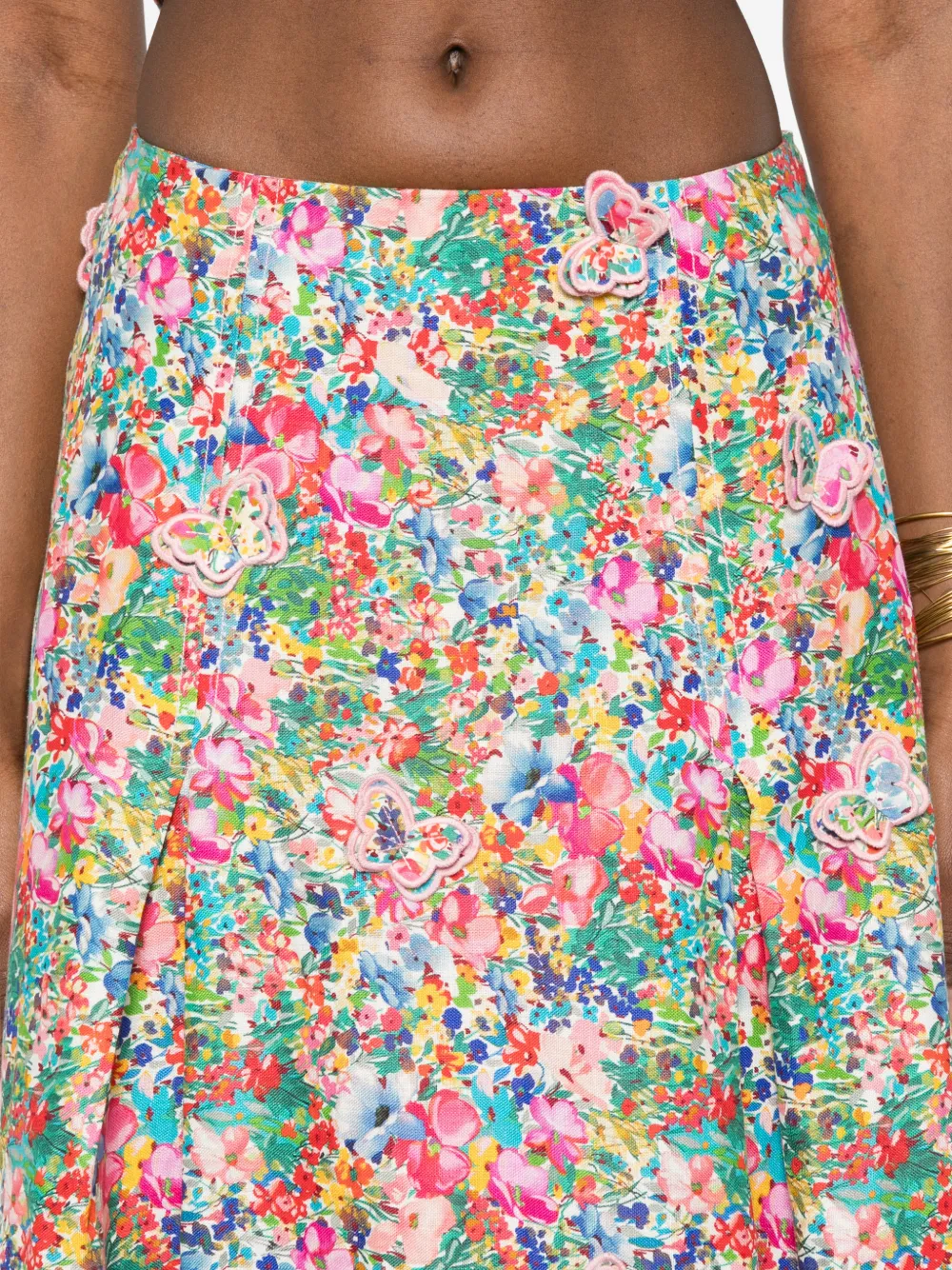 FARM Rio Maxi-rok met vlinderapplicatie Roze