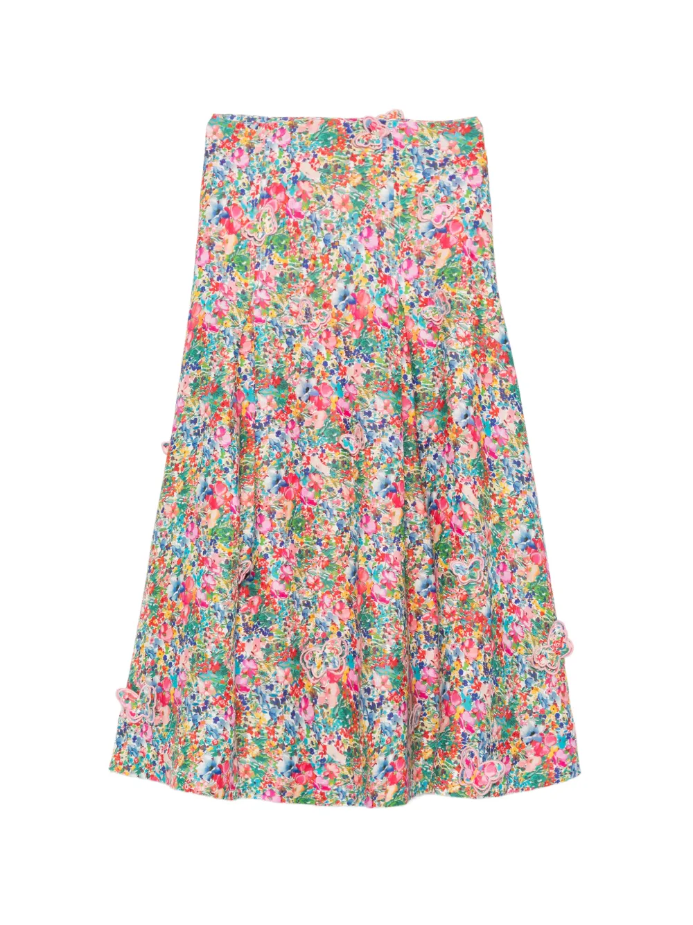 FARM Rio butterfly-appliqué maxi skirt - Rosa