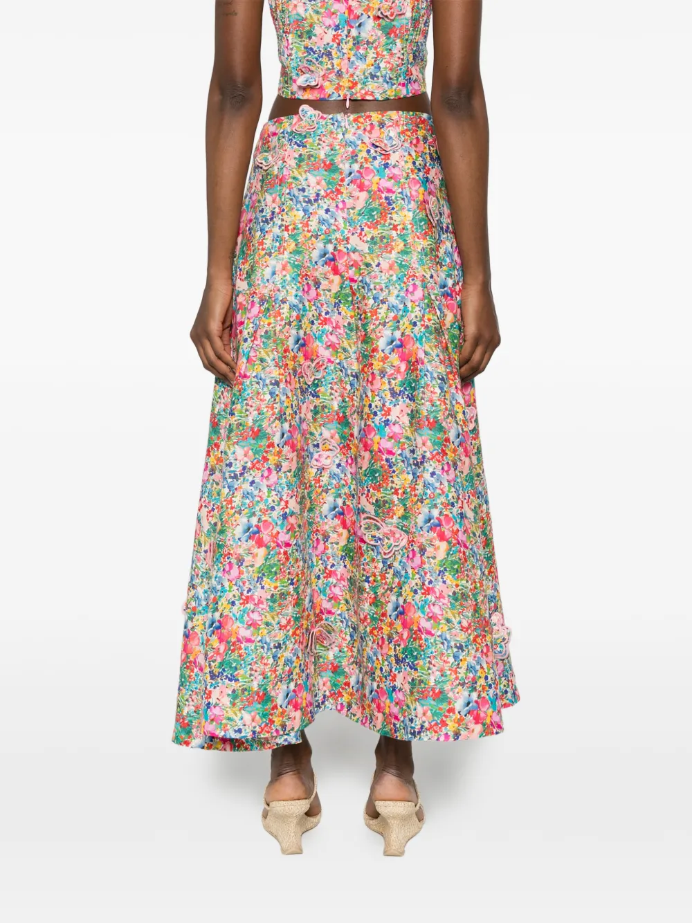 FARM Rio Maxi-rok met vlinderapplicatie Roze