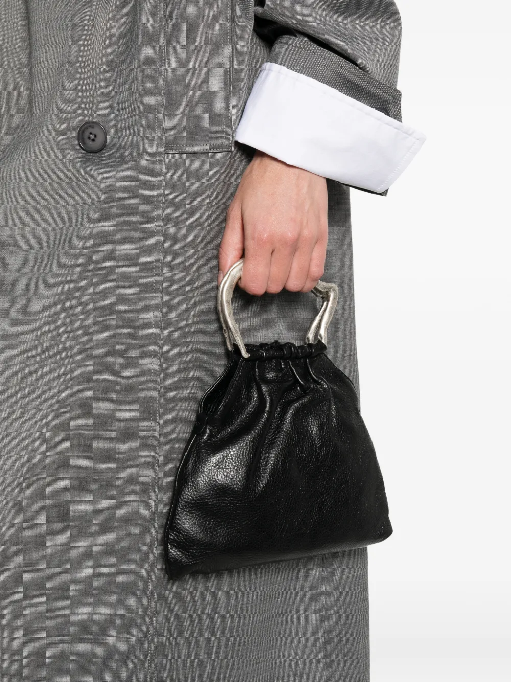  Autentica 504 Small Delia Textured Tote Bag - Black 