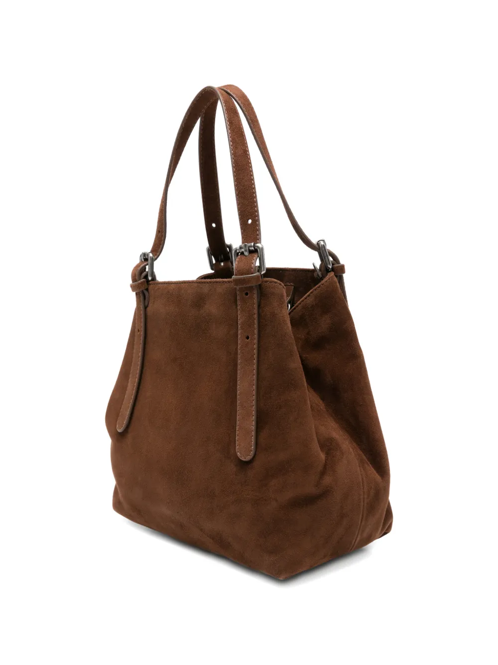  Autentica 504 Small Galatea Buckle-detail Tote Bag - Brown 