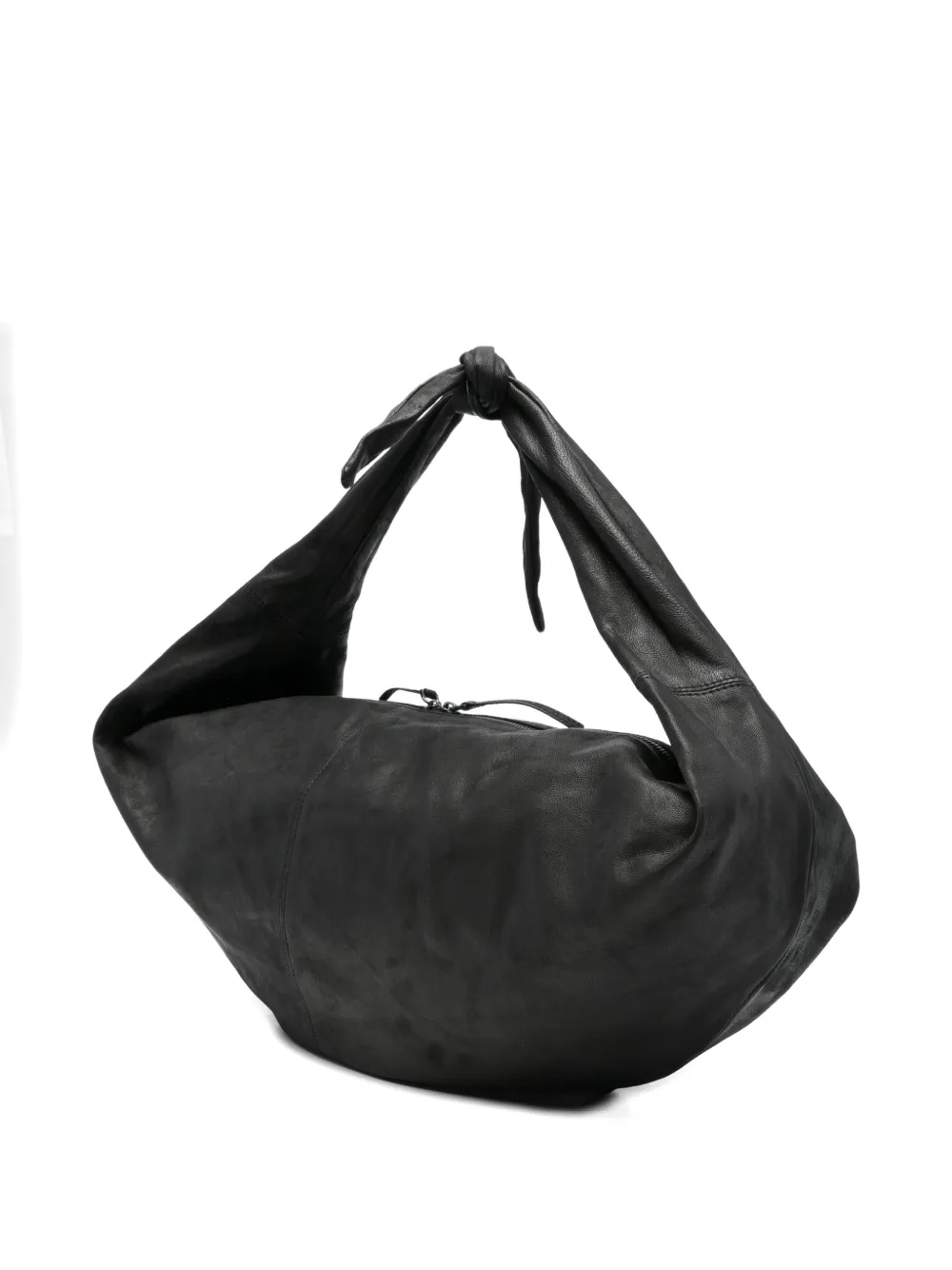  Autentica 504 Knot Zip Leather Backpack - Black 