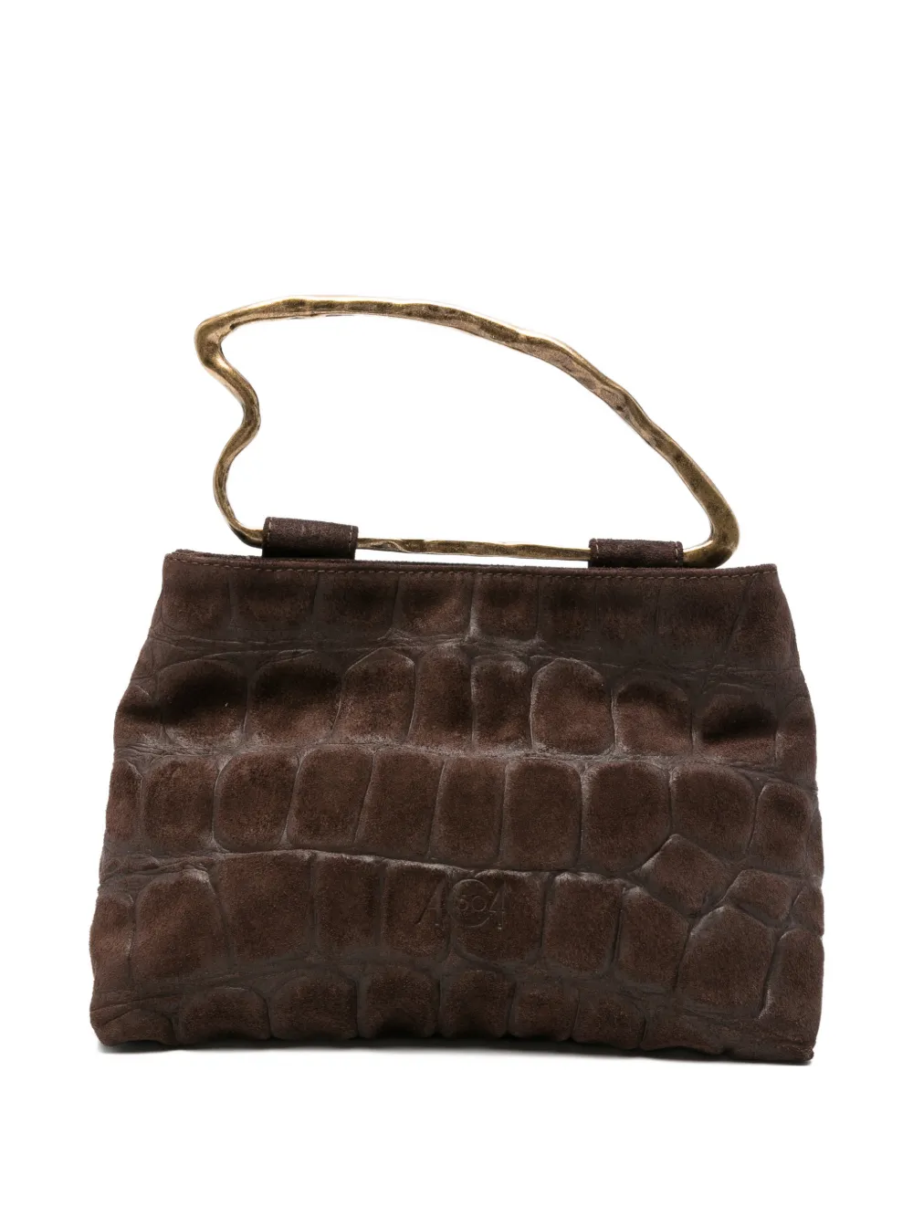AUTENTICA 504 Delia Joy crocodile-effect top-handle tote bag - Marrone