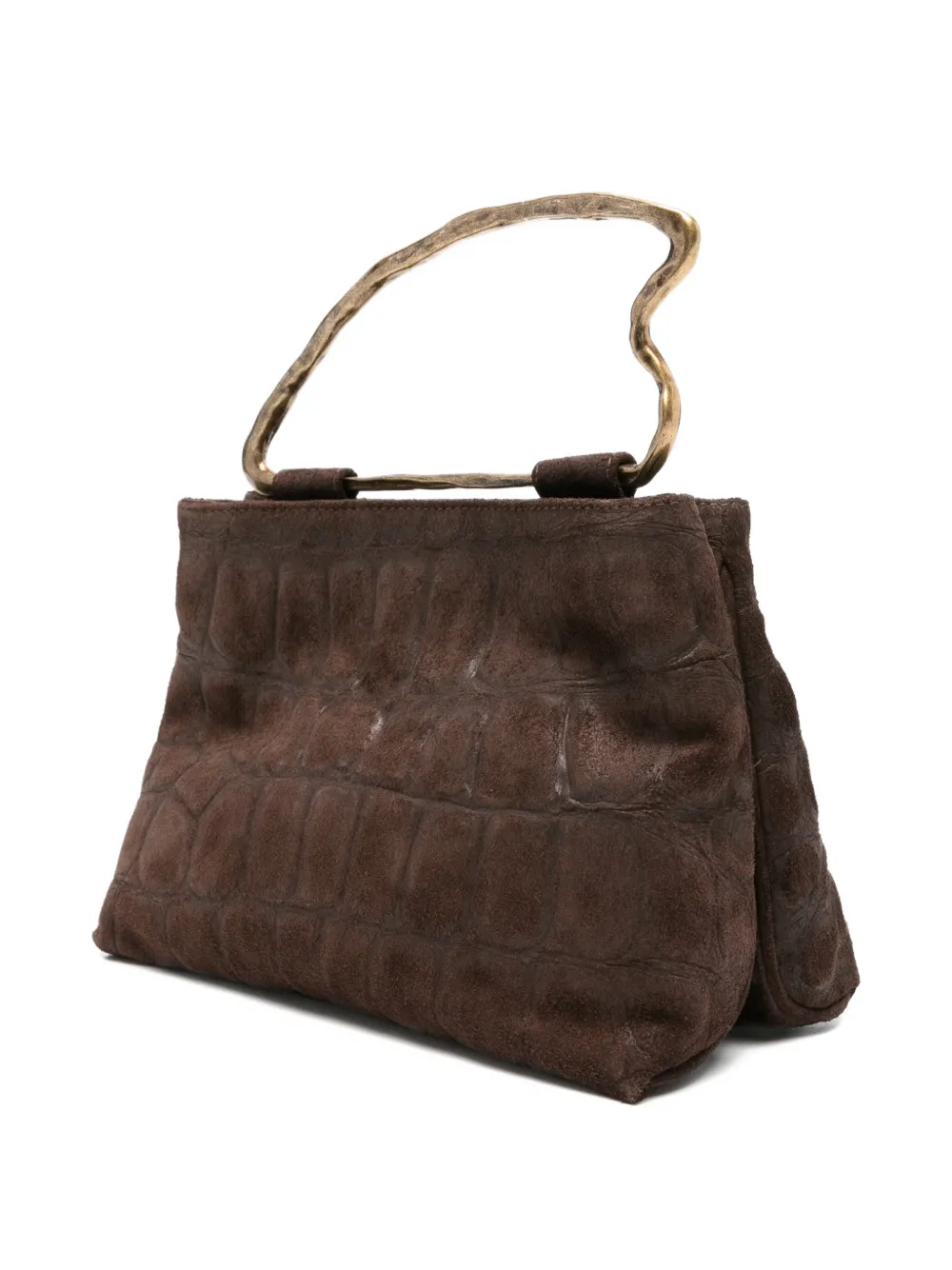  Autentica 504 Delia Joy Crocodile-effect Top-handle Tote Bag - Brown 