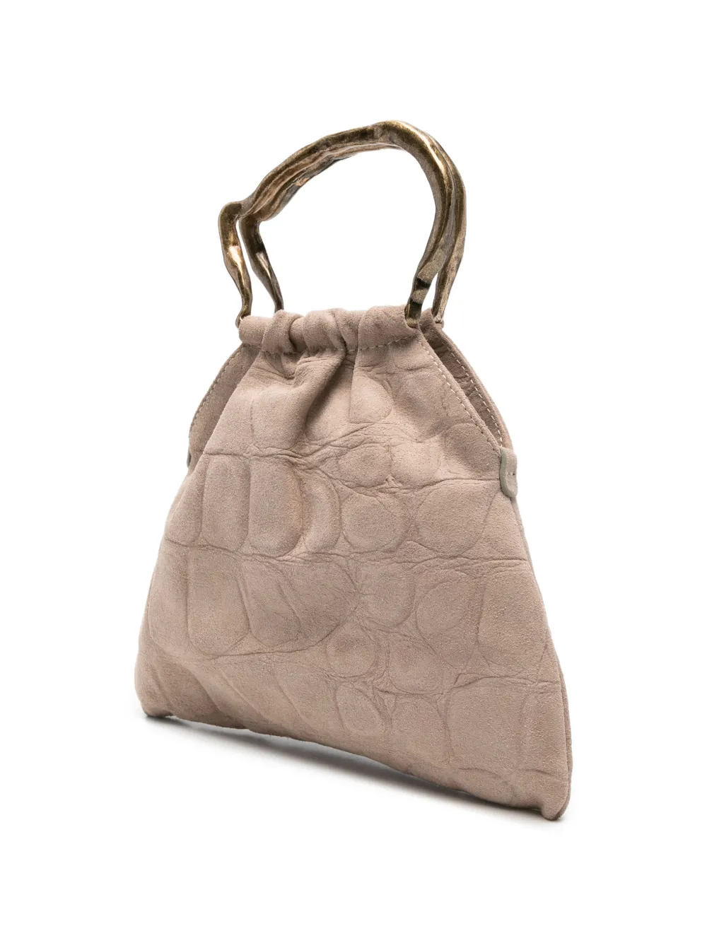  Autentica 504 Small Delia Embossed Top-handle Tote Bag - Neutrals 