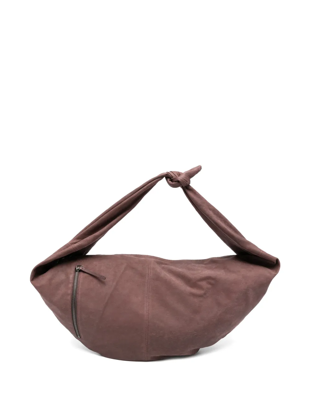 AUTENTICA 504 knot zip leather bag - Marrone