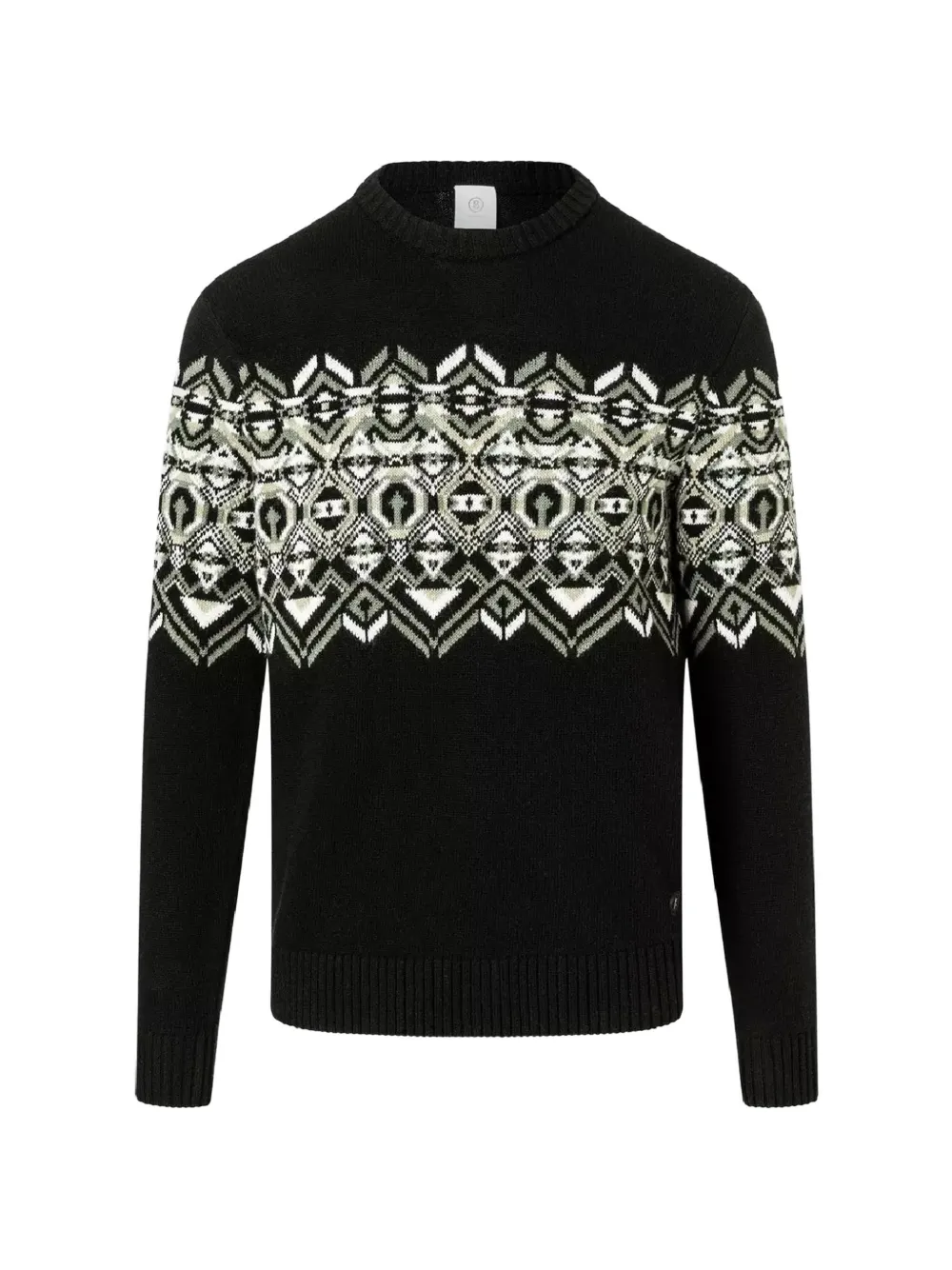 BOGNER Luci contrast-pattern sweater - Nero