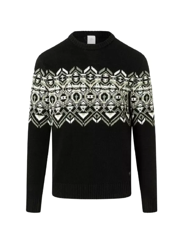 Bogner Luci Contrast-pattern Sweater in Black
