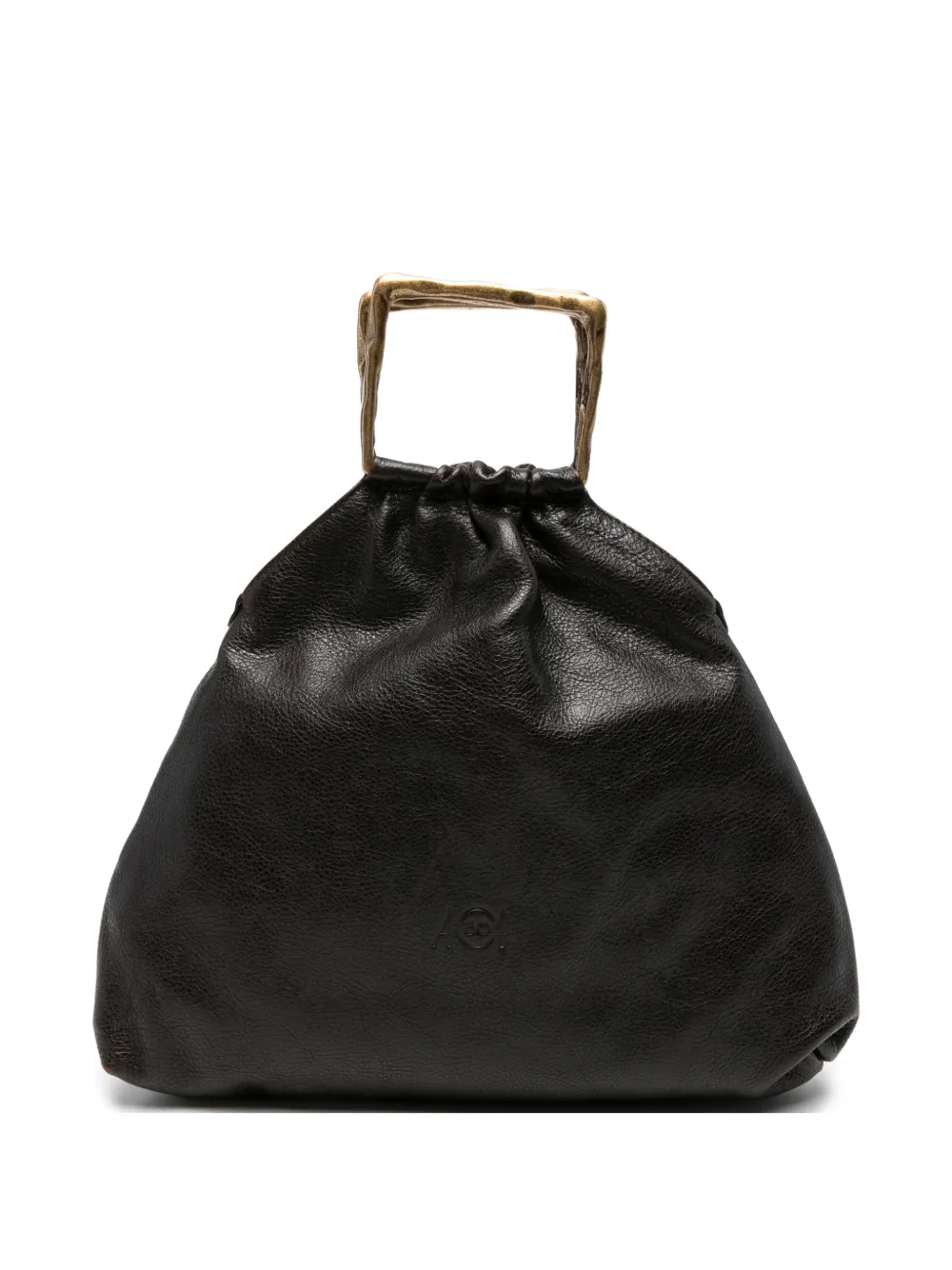 AUTENTICA 504 medium Delia square-handle tote bag - Marrone