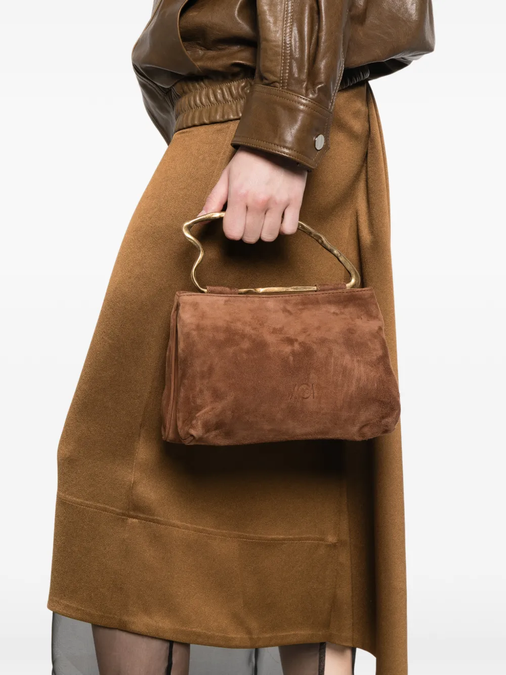  Autentica 504 Delia Joy Top-handle Tote Bag - Brown 