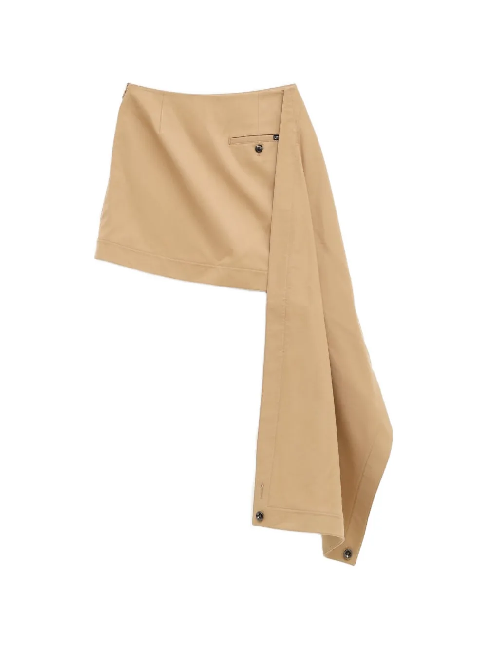  Loewe Draped Panel Mini Skirt - Neutrals 