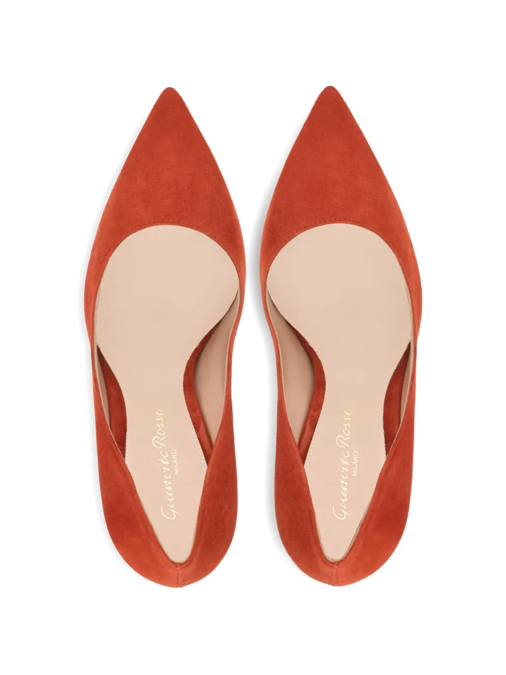 Gianvito Rossi GIANVITO suède pumps met puntige neus Oranje