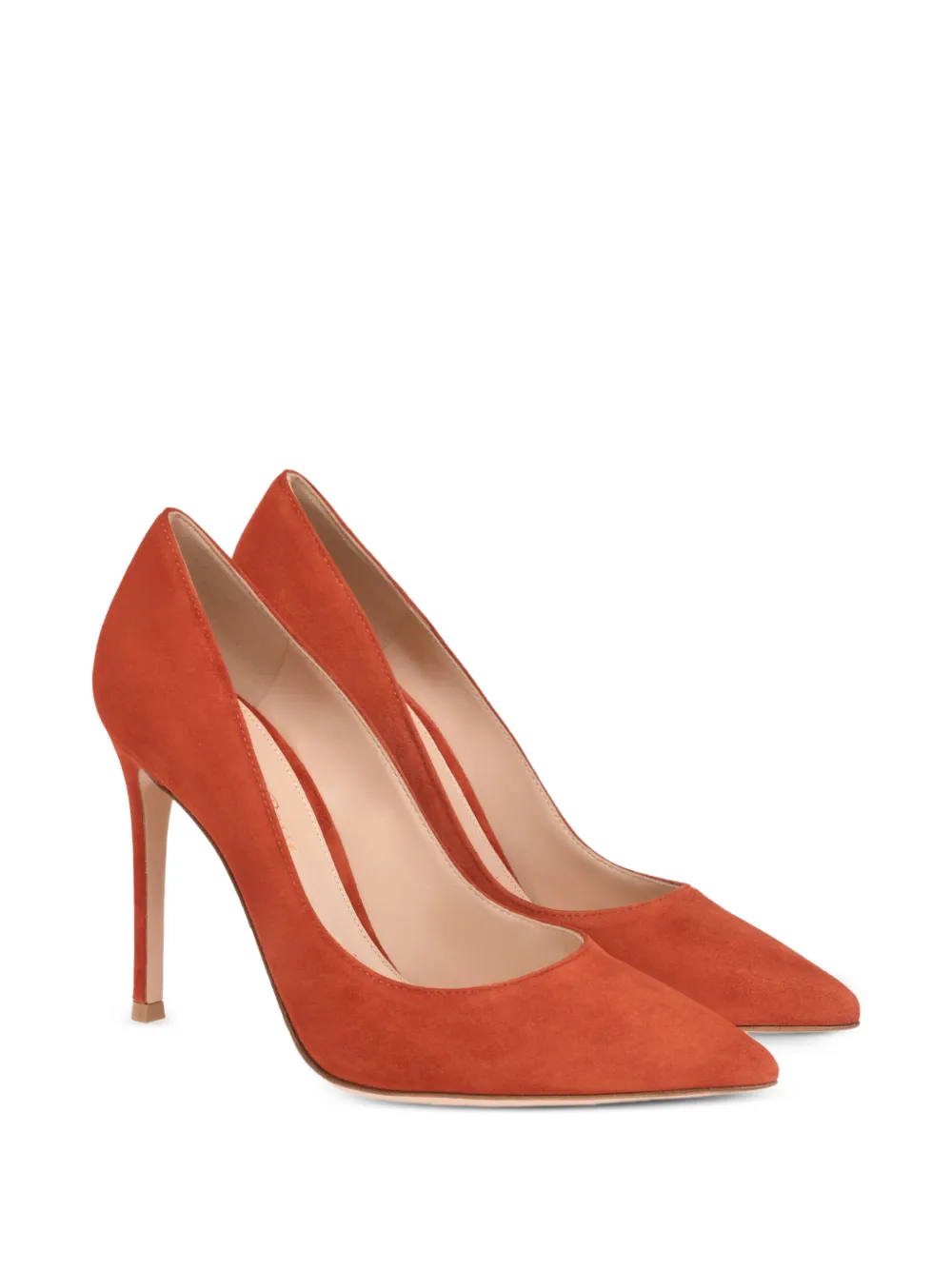 Gianvito Rossi GIANVITO suède pumps met puntige neus Oranje