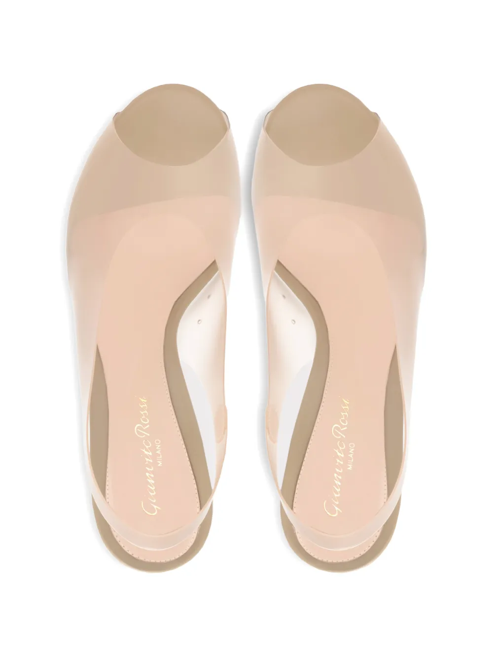 Gianvito Rossi Slingback sandalen met open neus Wit