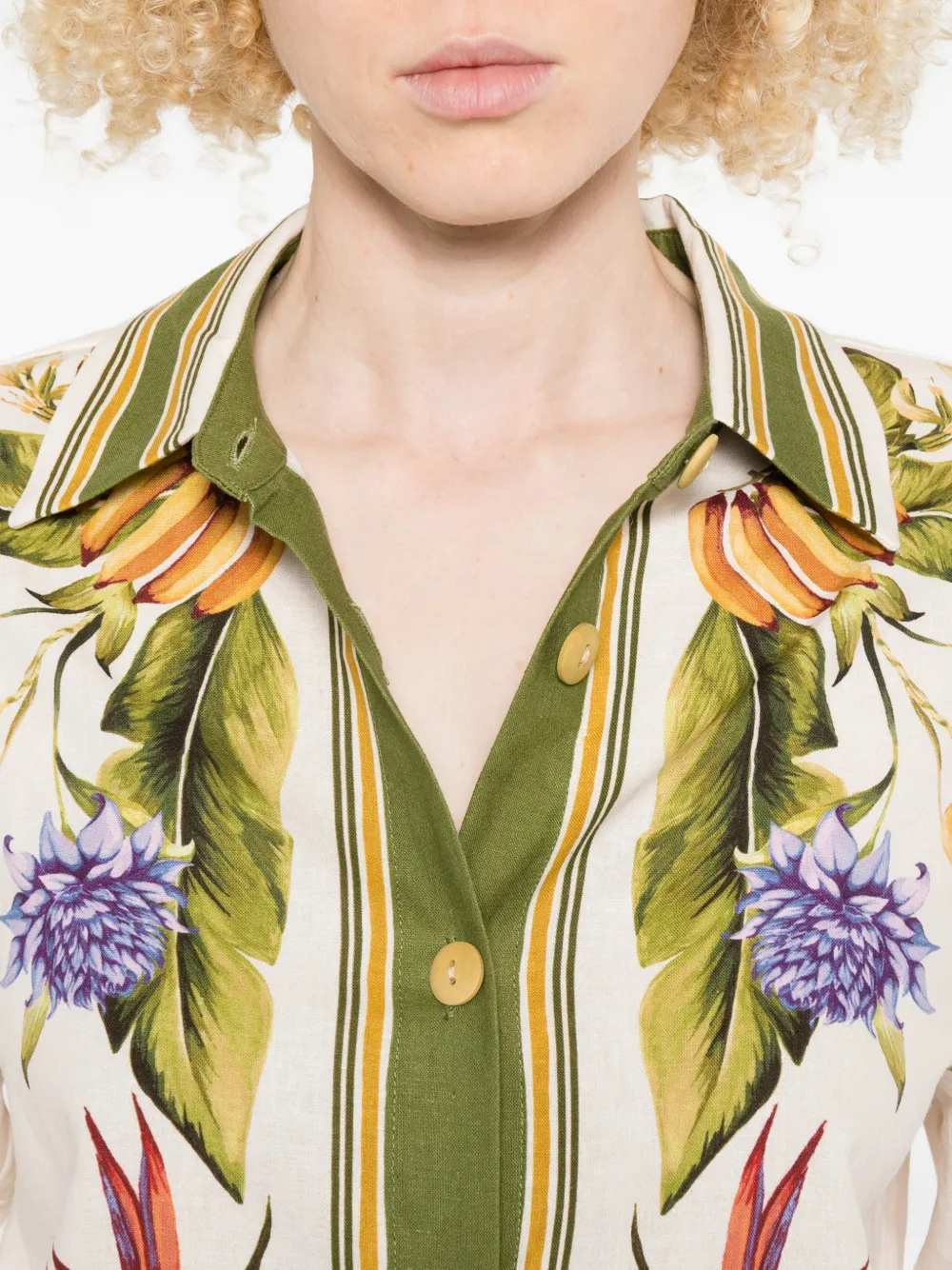 FARM Rio Sand Tropical blouse met bloemenprint Wit