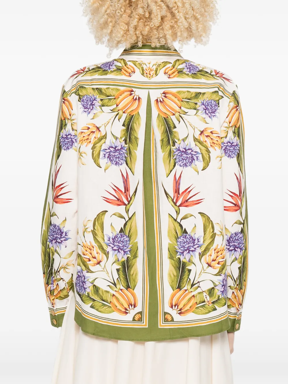 FARM Rio Sand Tropical blouse met bloemenprint Wit