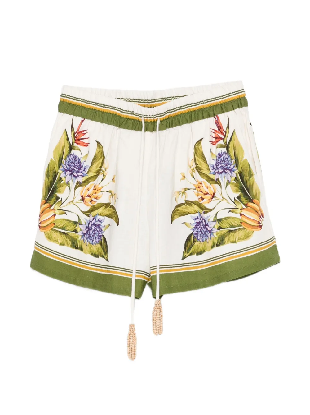 FARM Rio Shorts a fiori - Toni neutri