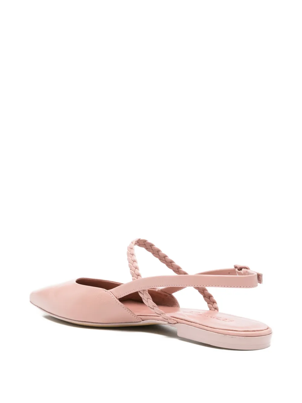 Pomme D´Or Ingrid gevlochten platte slingback pumps Roze