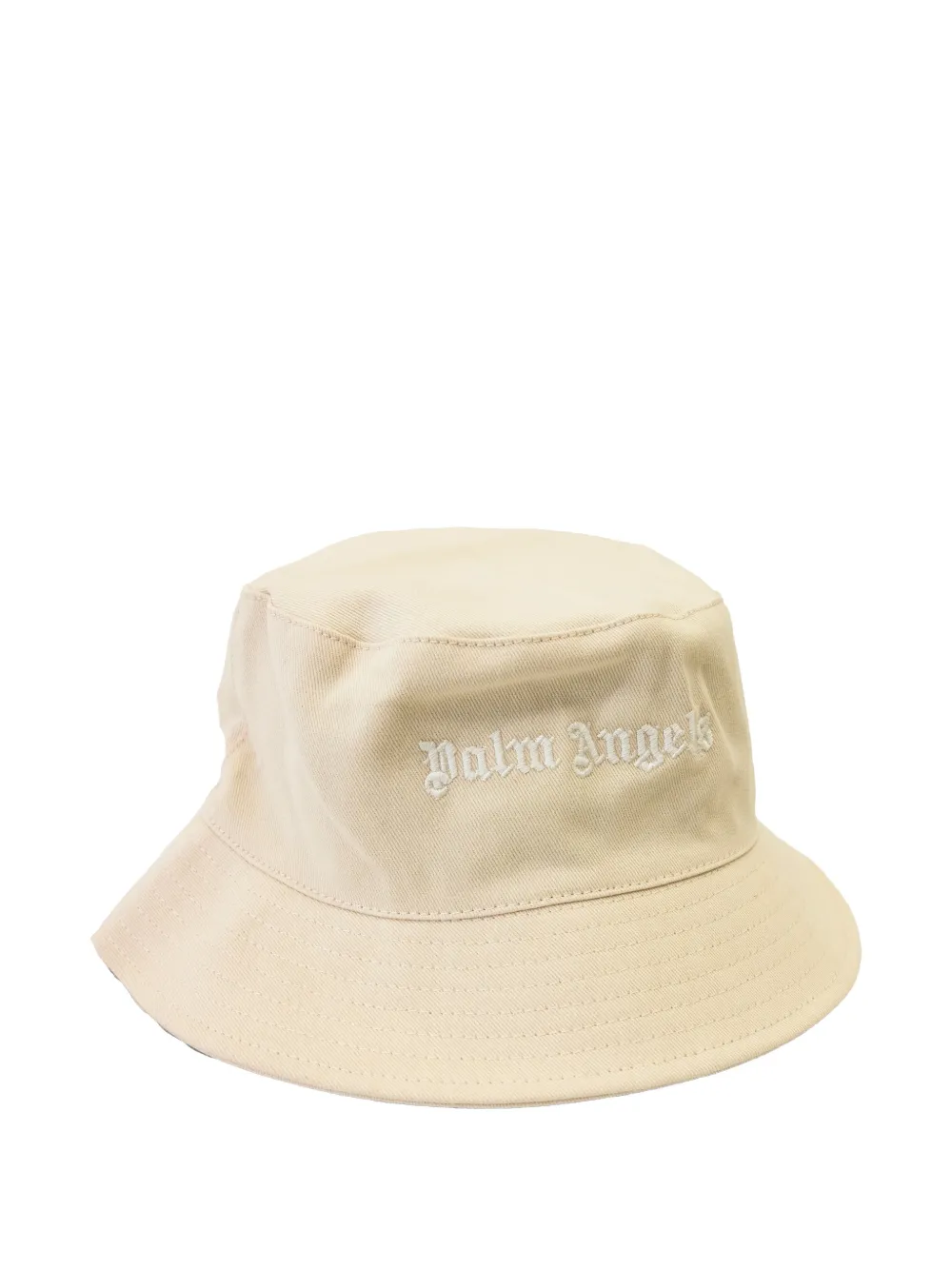 Palm Angels Embroidered Bucket Hat In Neutral