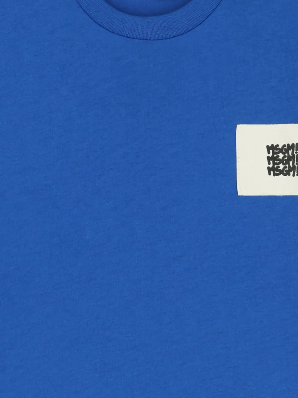 MSGM Kids T-shirt met logopatch Blauw