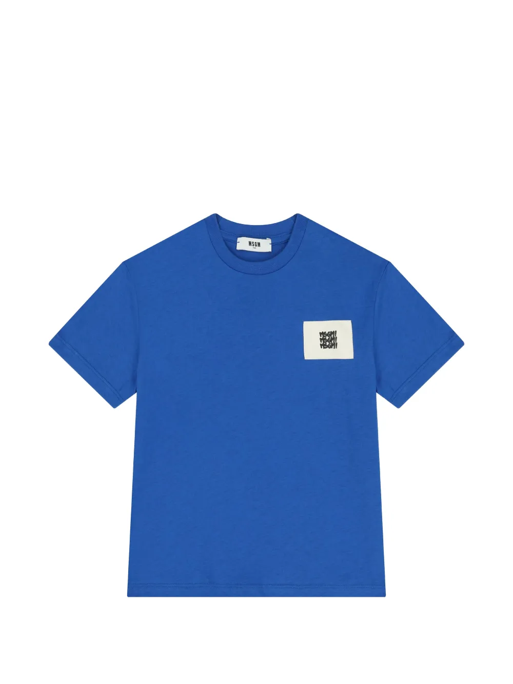 MSGM Kids T-shirt con applicazione logo - Blu
