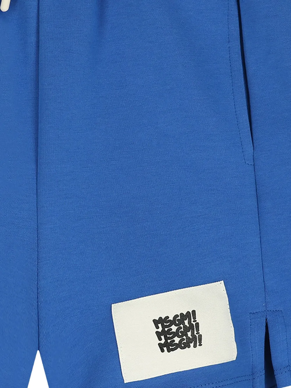  Msgm Kids Bermudas Con Parche Del Logo - Azul 