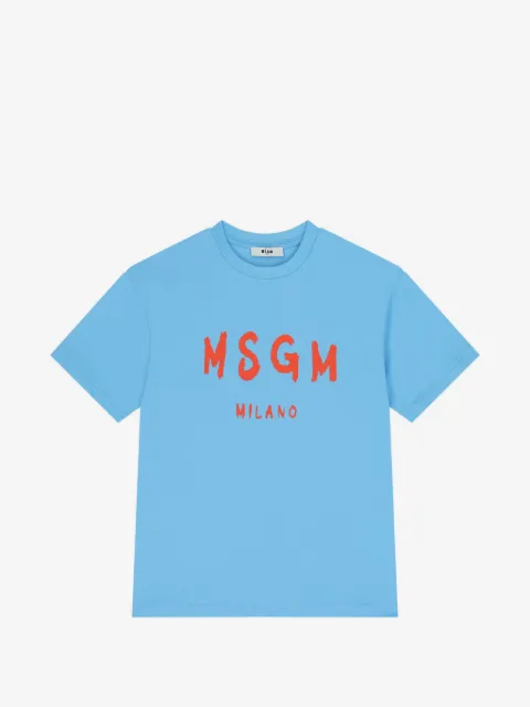 MSGM Kids logo-detail cotton T-shirt