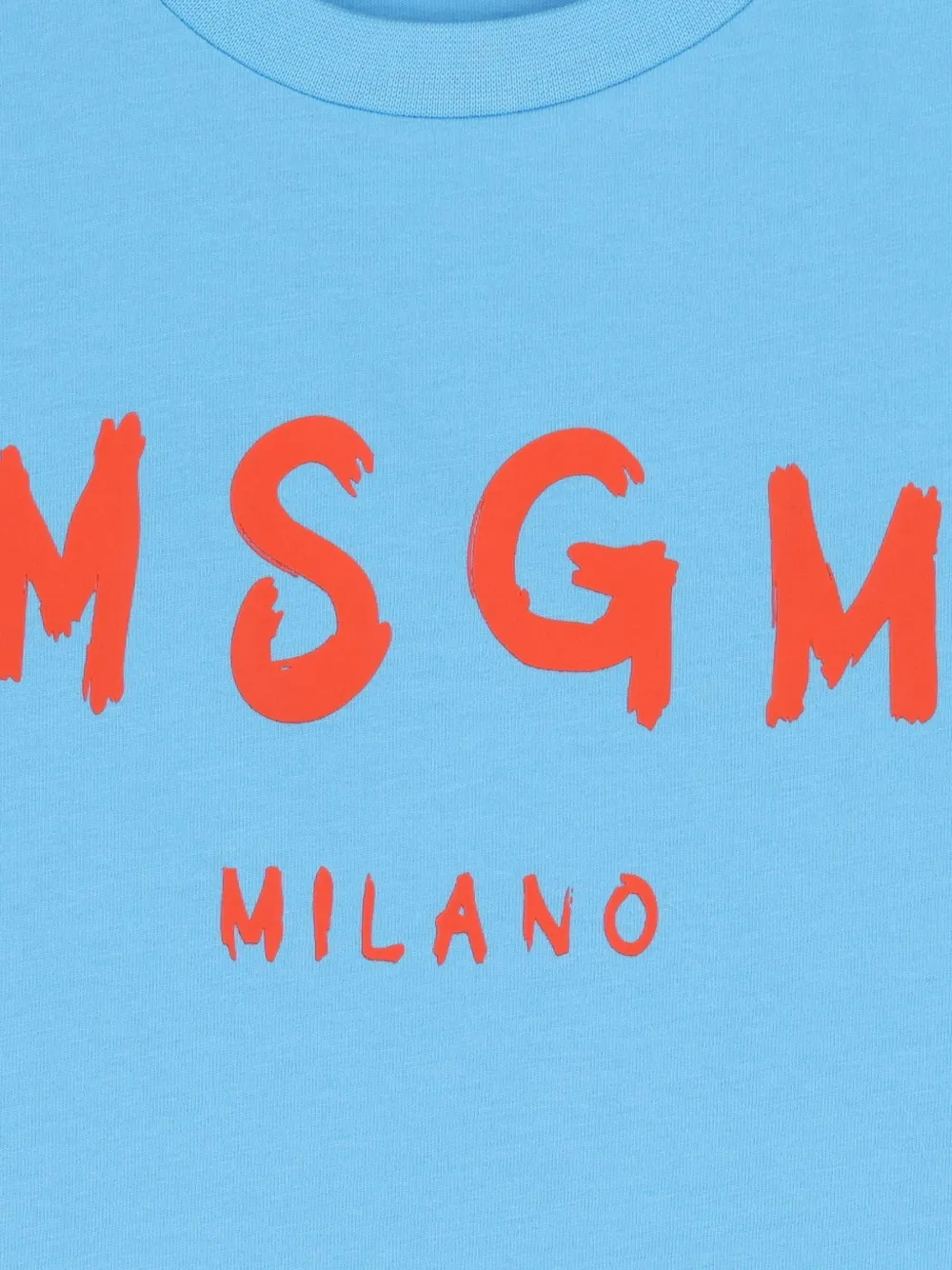 MSGM Kids T-shirt met logo Blauw