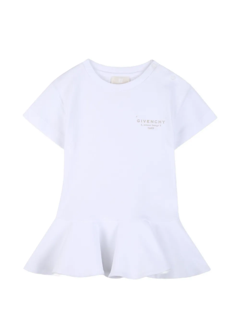 Givenchy Kids Abito con ruches - Bianco
