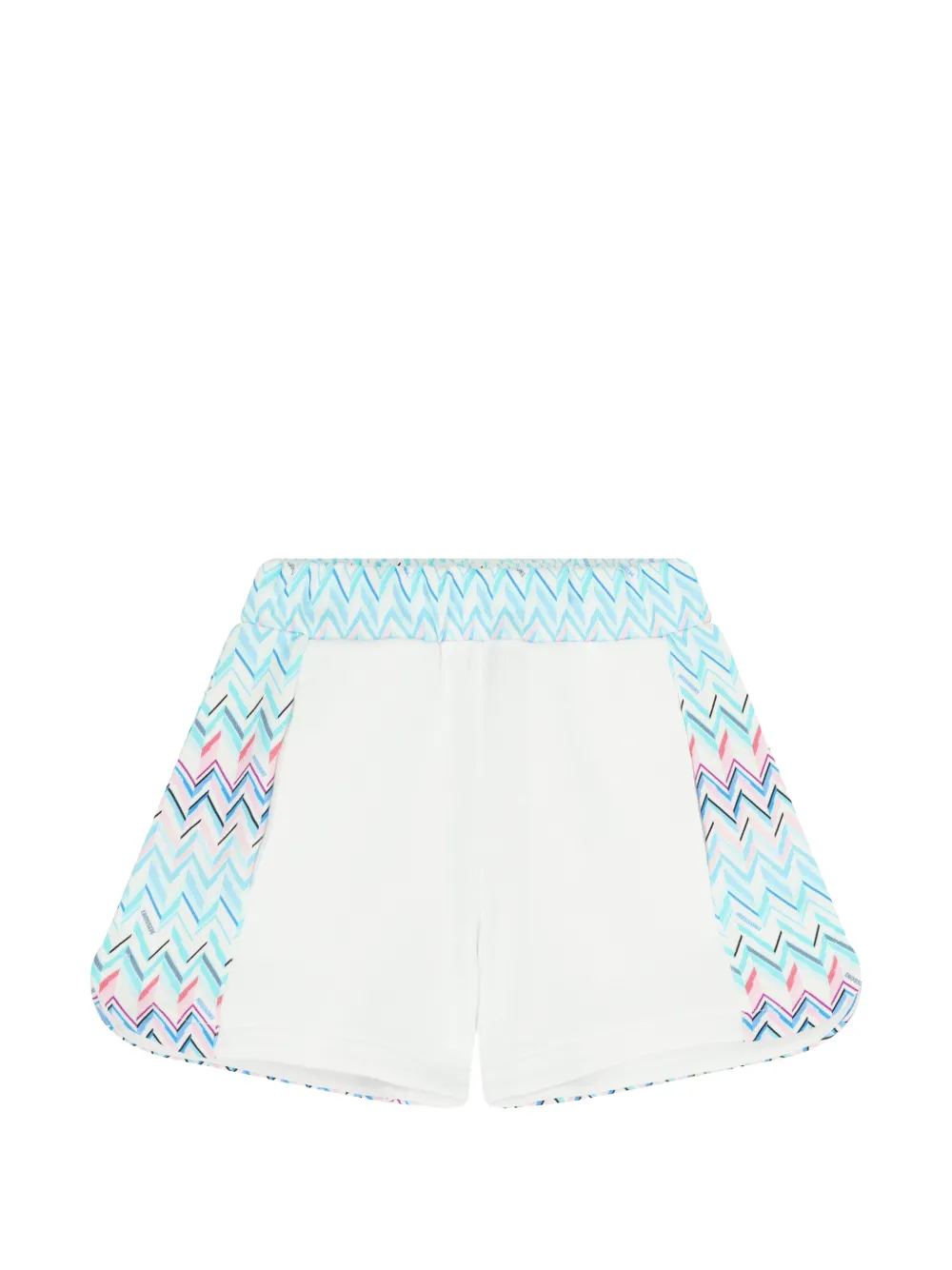 Missoni Kids zig-zag patterned shorts - White