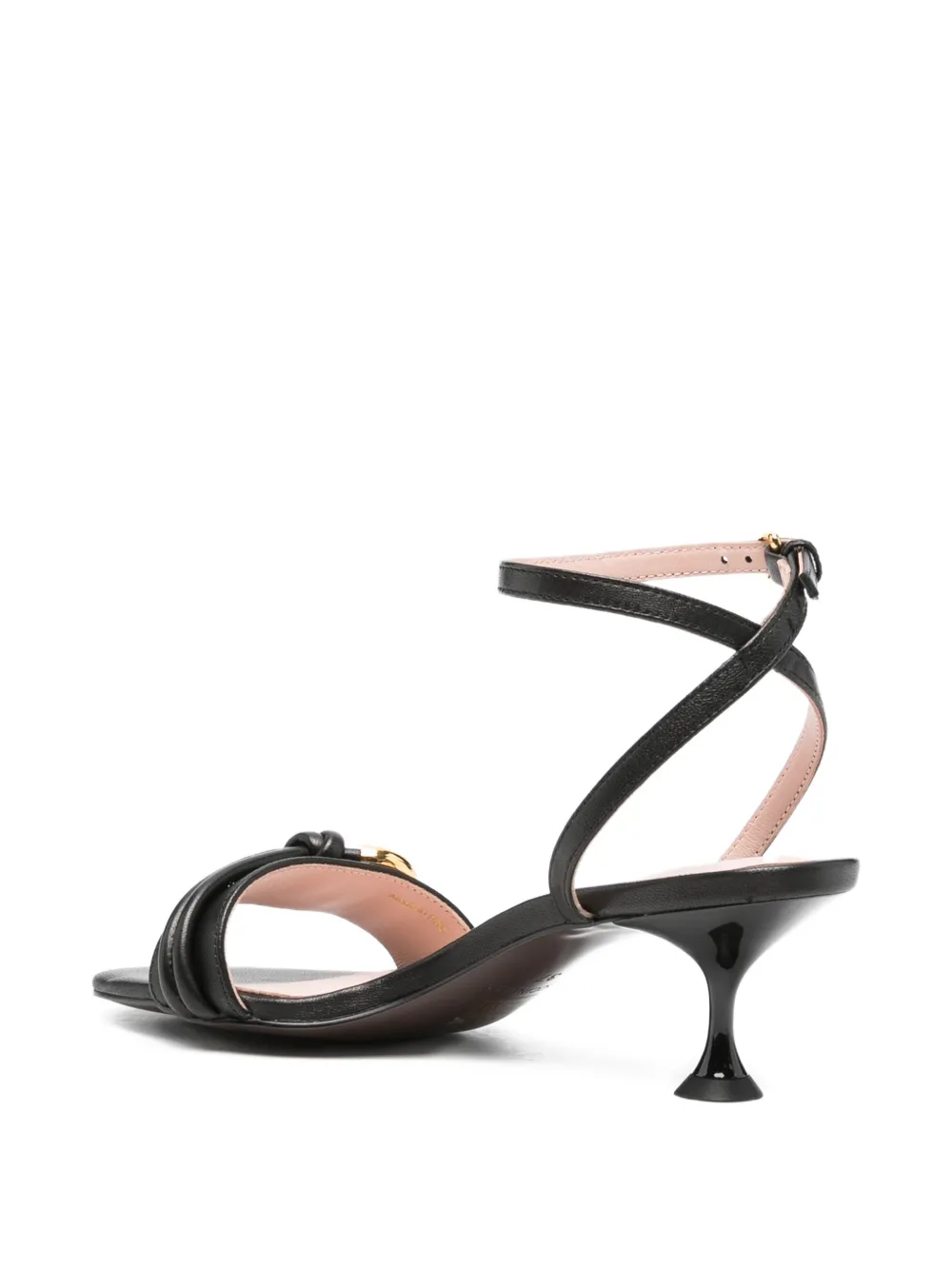  Coccinelle Knot Leather Sandals - Black 