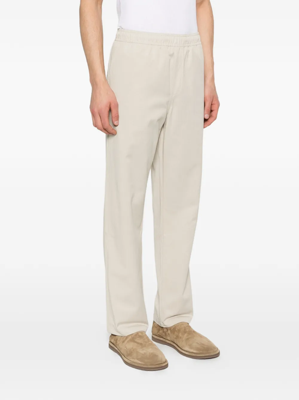 SAMSOE Jabari broek met elastische tailleband Beige