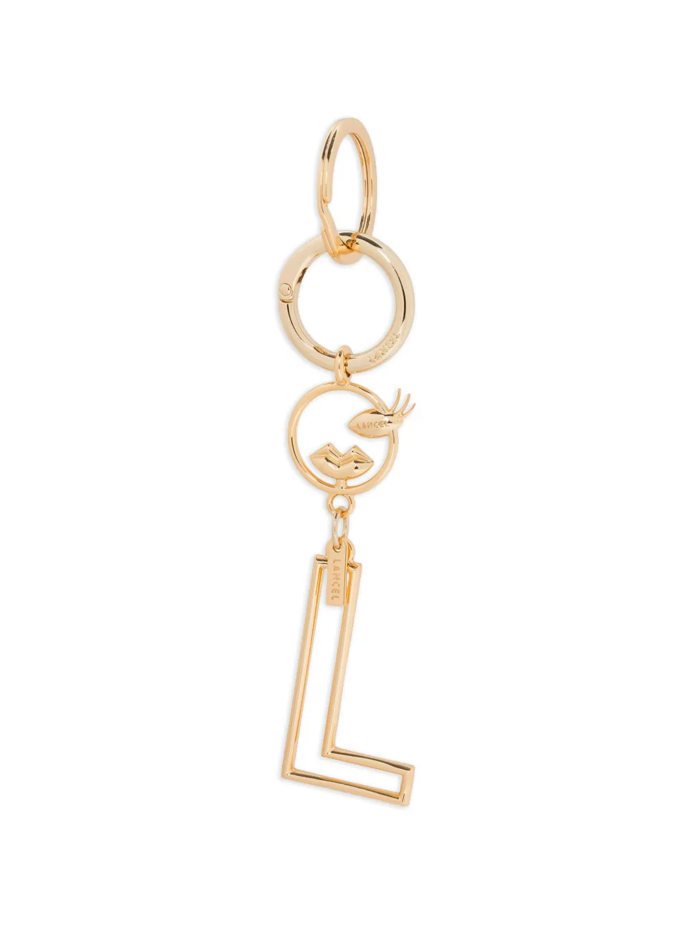 Lancel letter-detail keyring - Gold