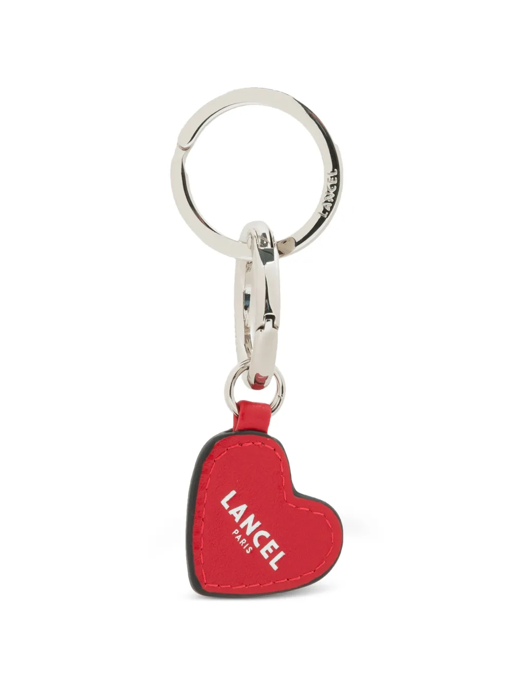 Lancel heart-shape keyring - Rosso