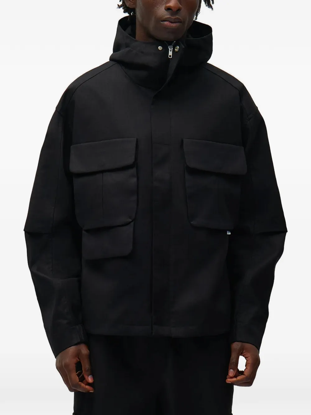 Arte Antwerp hooded flap-pocket jacket - Nero