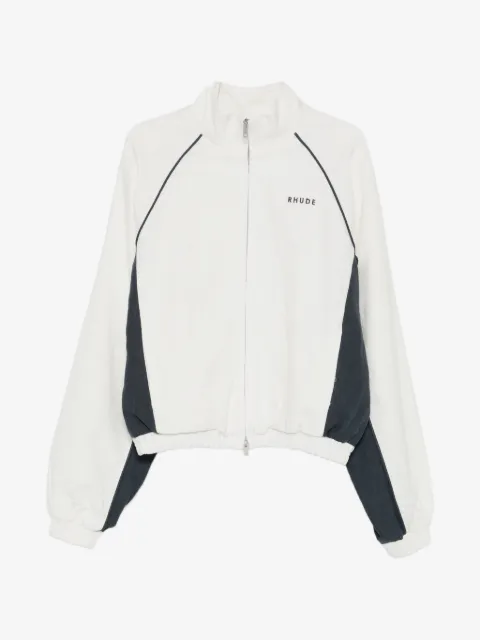 RHUDE Ramona zip-fastening panelled-detail sweatshirt