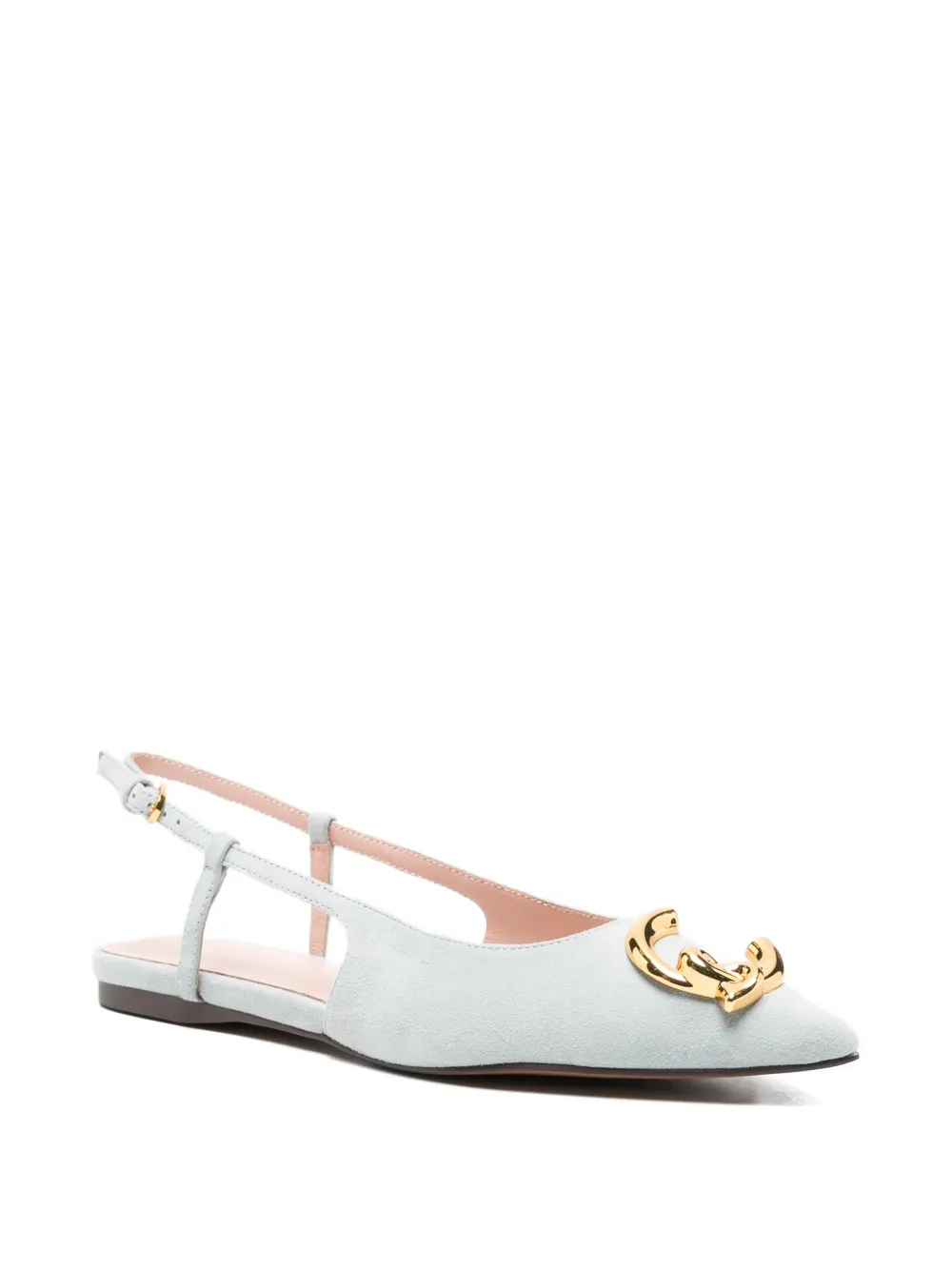  Coccinelle Pointed-toe Flat Pumps - Blue 