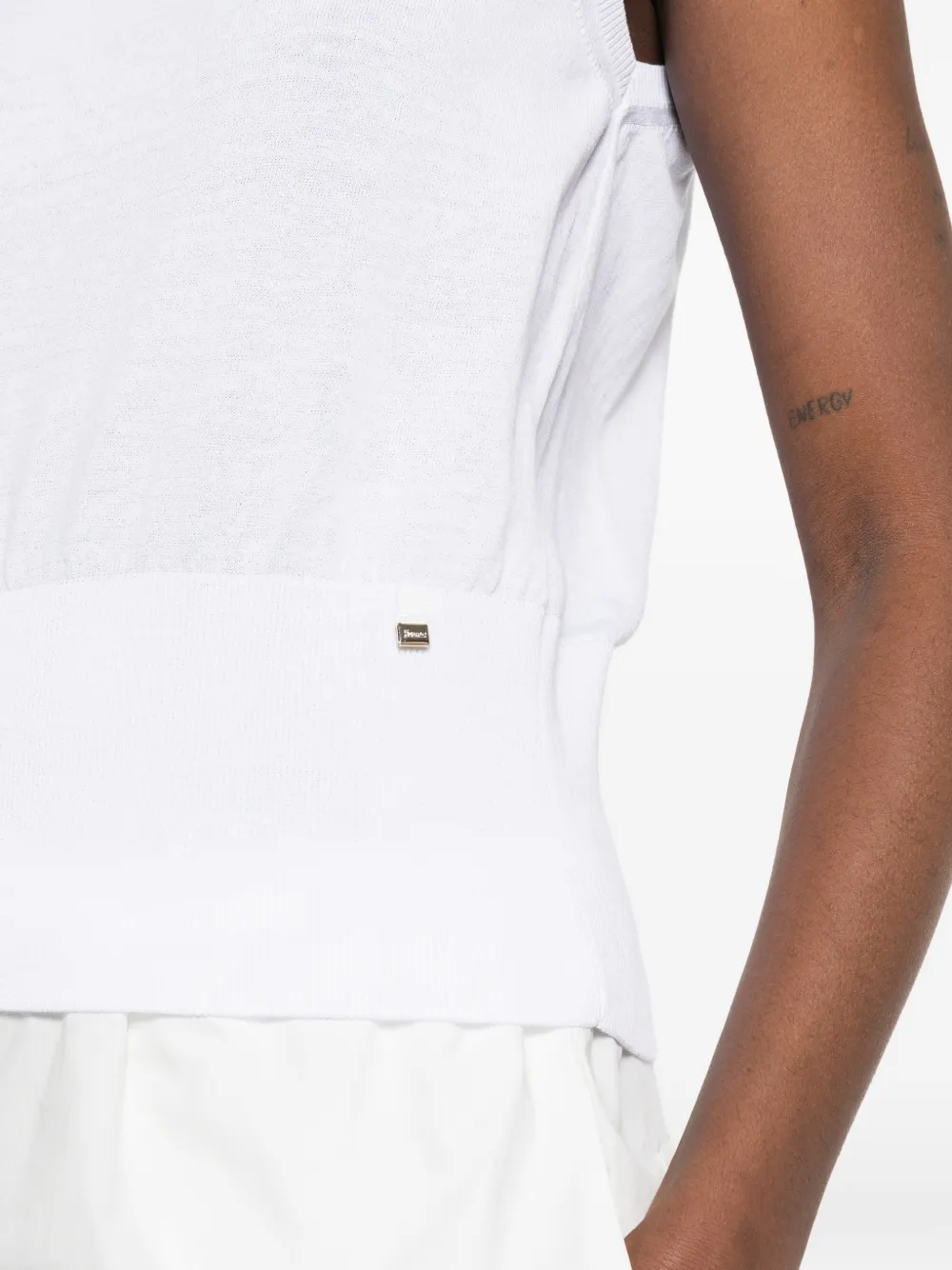 Herno Tanktop met ronde hals Wit