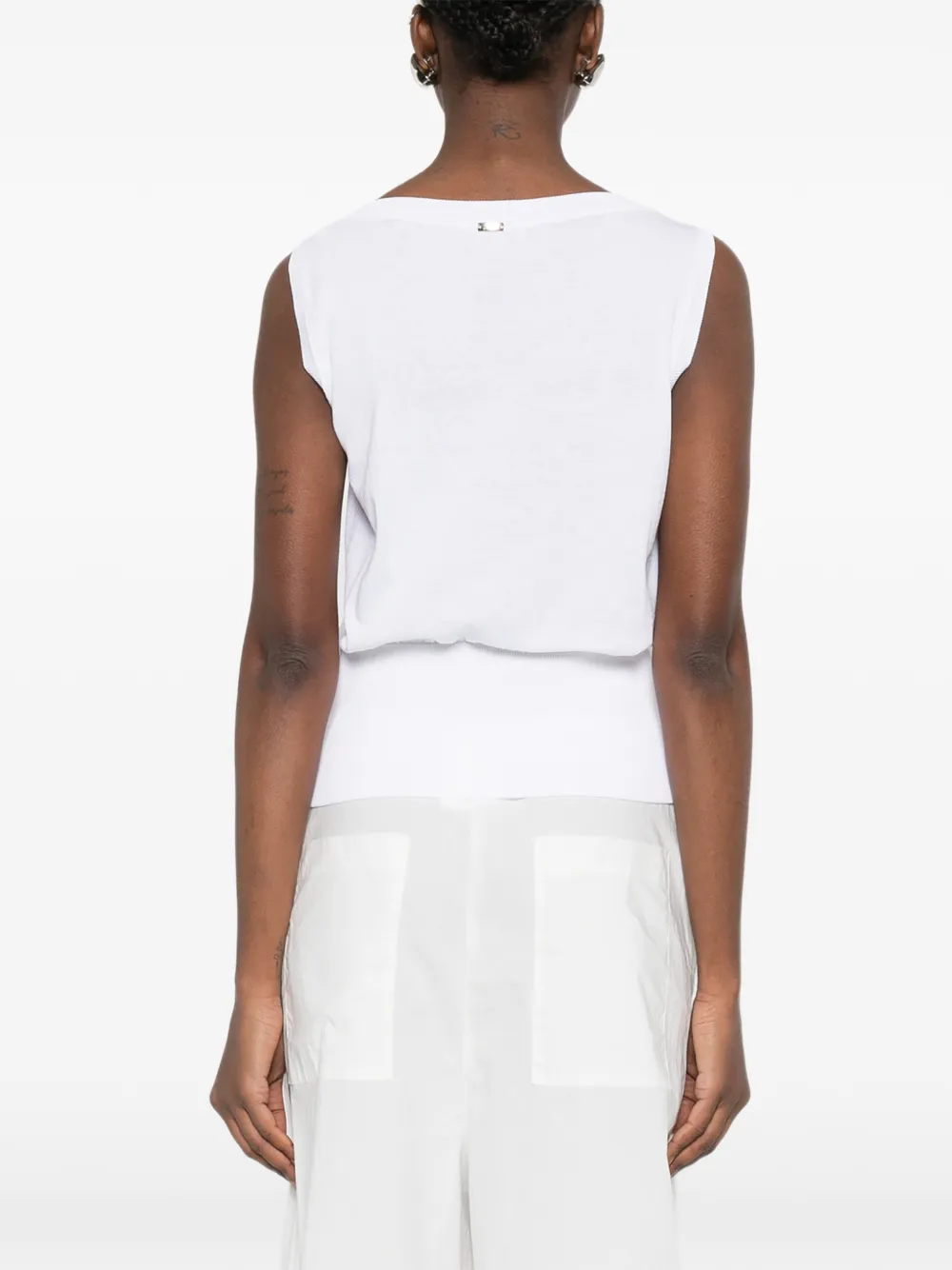 Herno Tanktop met ronde hals Wit