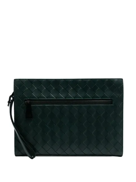 Bottega Veneta Pre-Owned 2012-2024 Small Calfskin Intrecciato Document Case With Wristlet clutch bag