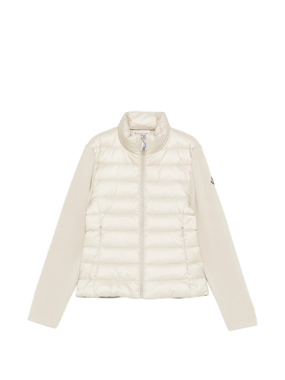 Moncler Enfant Geribbeld gewatteerd jack Beige