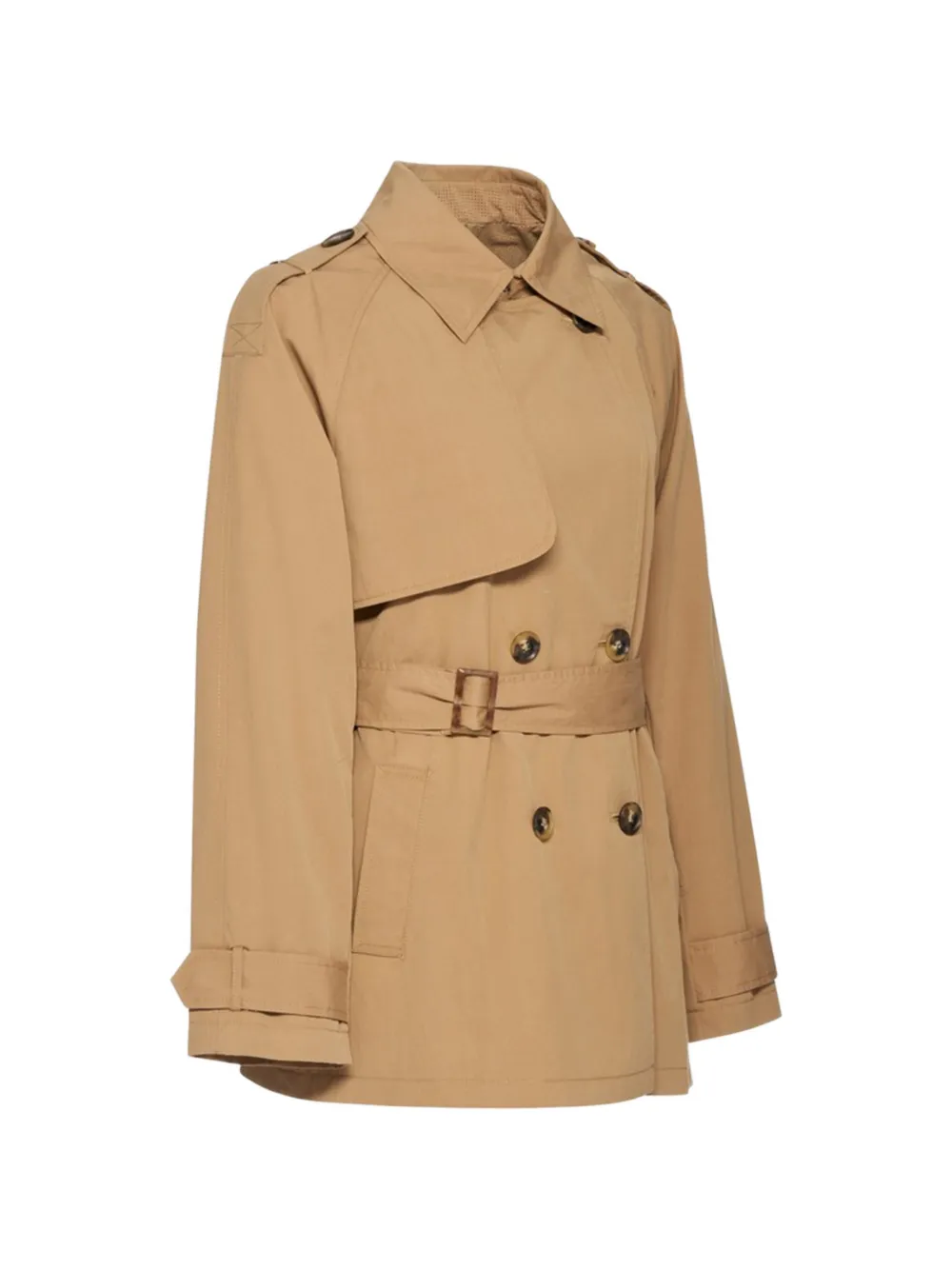  Geox Lampedusa Belted Double-breasted Jacket - Neutrals 