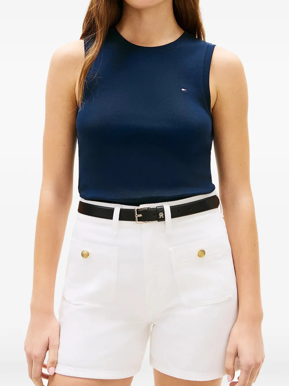 Tommy Hilfiger logo-detail tank top - Blu