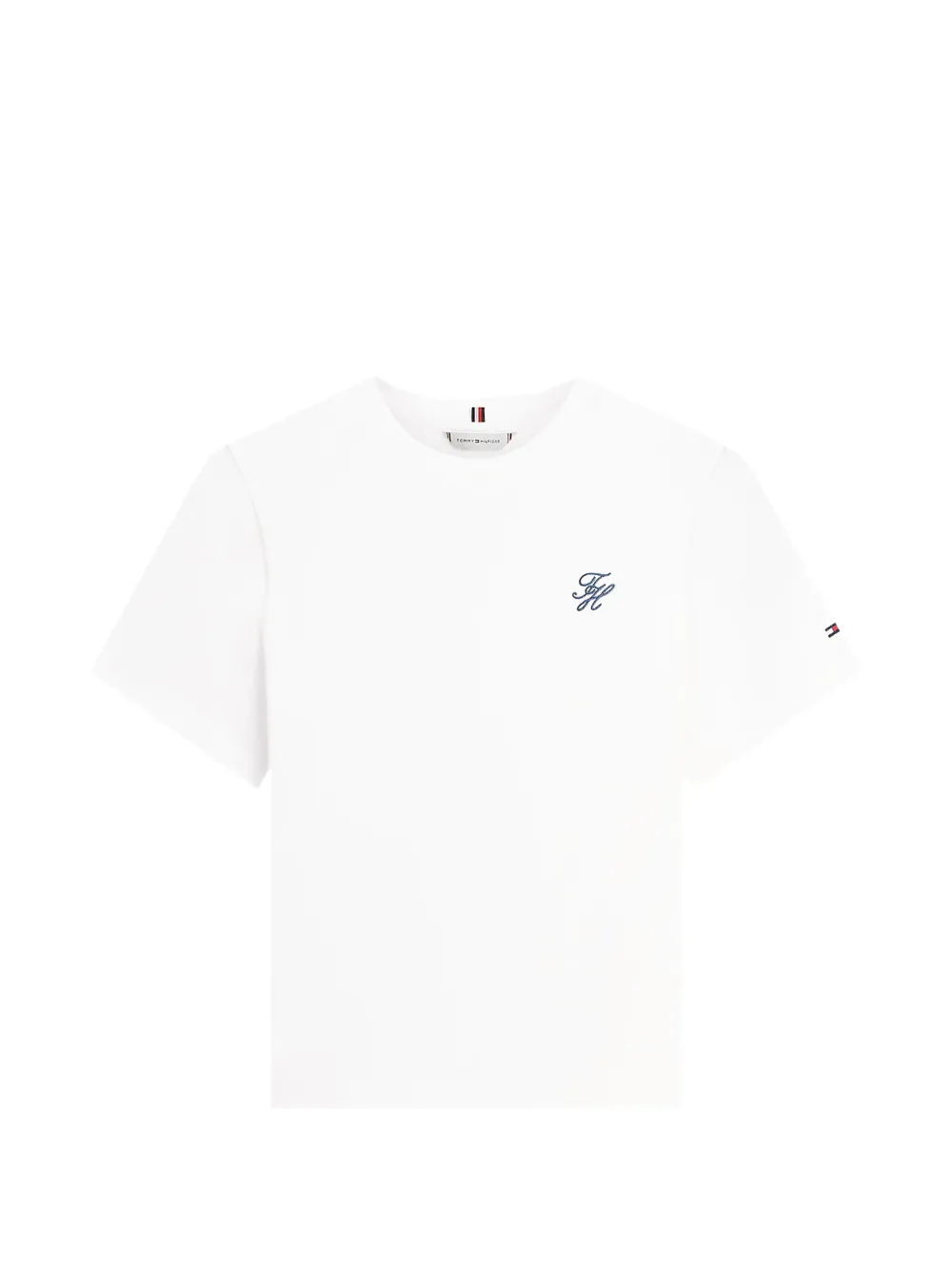 Tommy Hilfiger embroidered-logo T-shirt - Bianco
