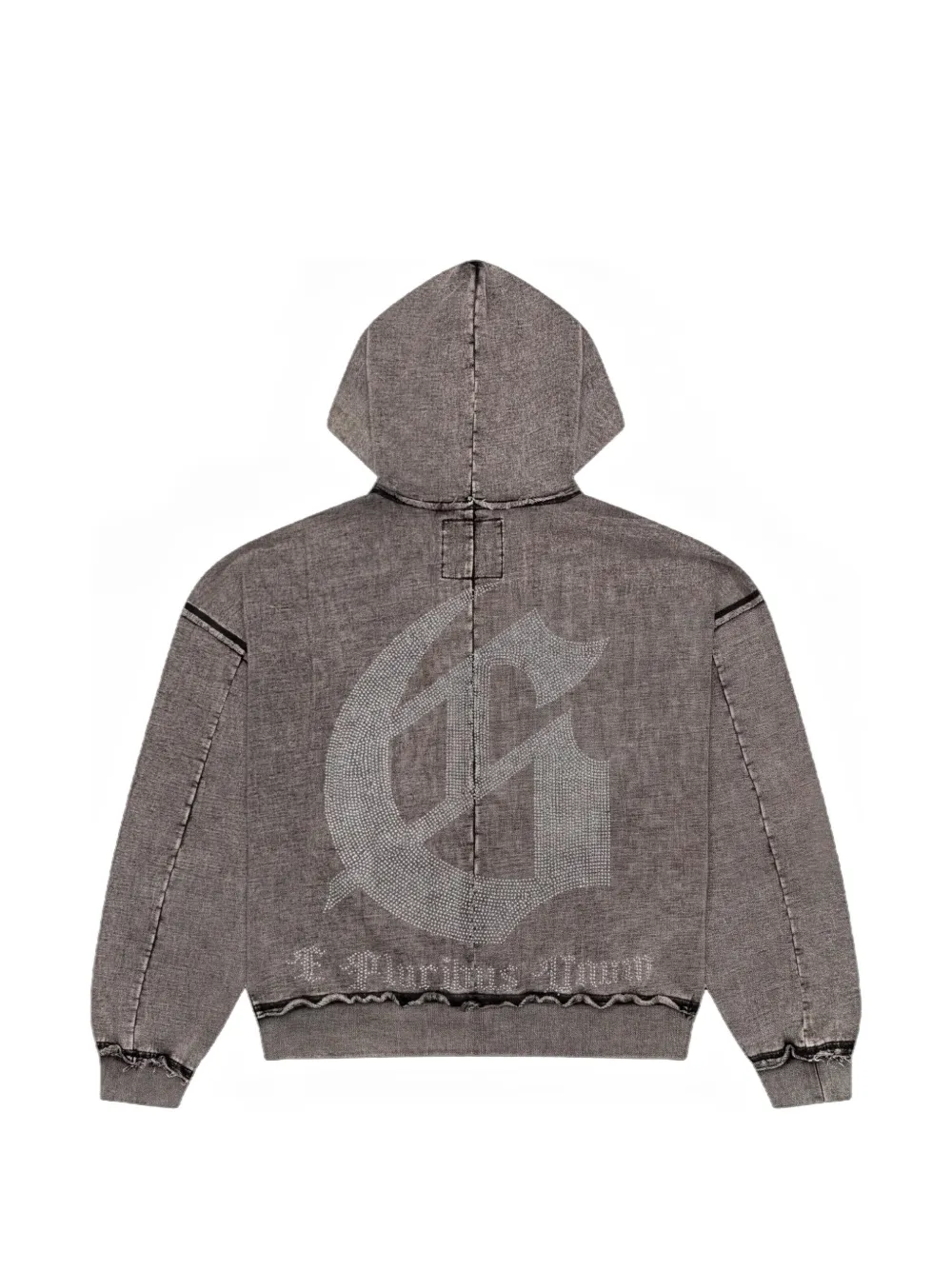 GODSPEED Hoodie met rits en studs Grijs