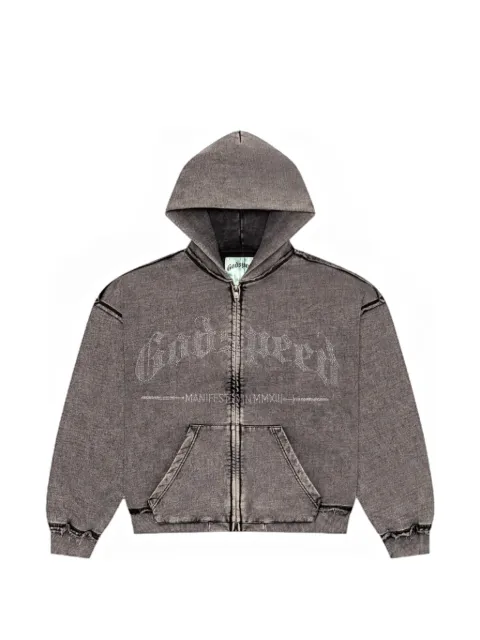 GODSPEED OG logo zip-up hoodie