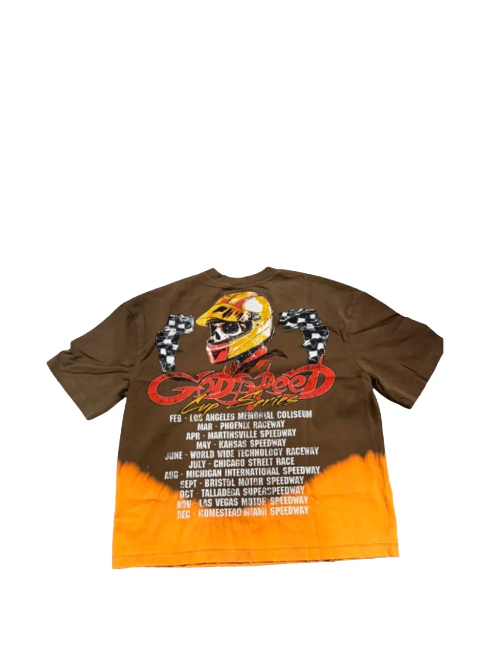 GODSPEED T-shirt met gebleekt effect Bruin