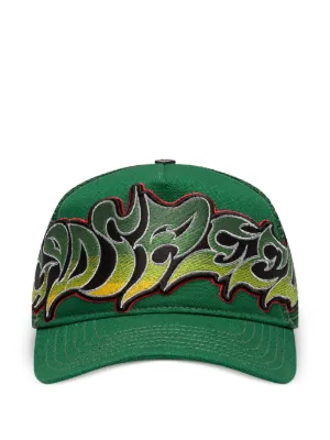 HELLSTAR Rhinestone Snapback Hat | Green | FARFETCH